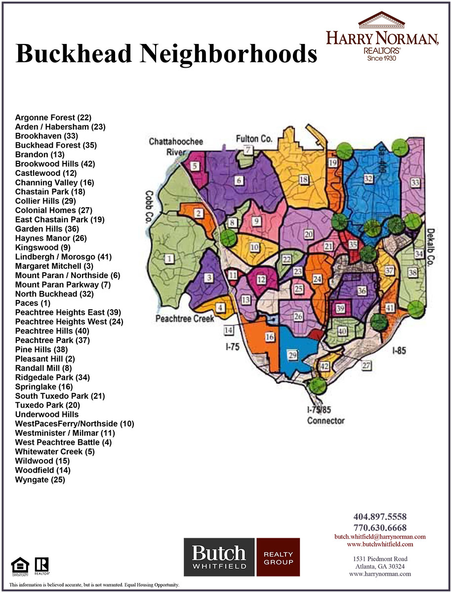 Map Of Buckhead Atlanta Ga 